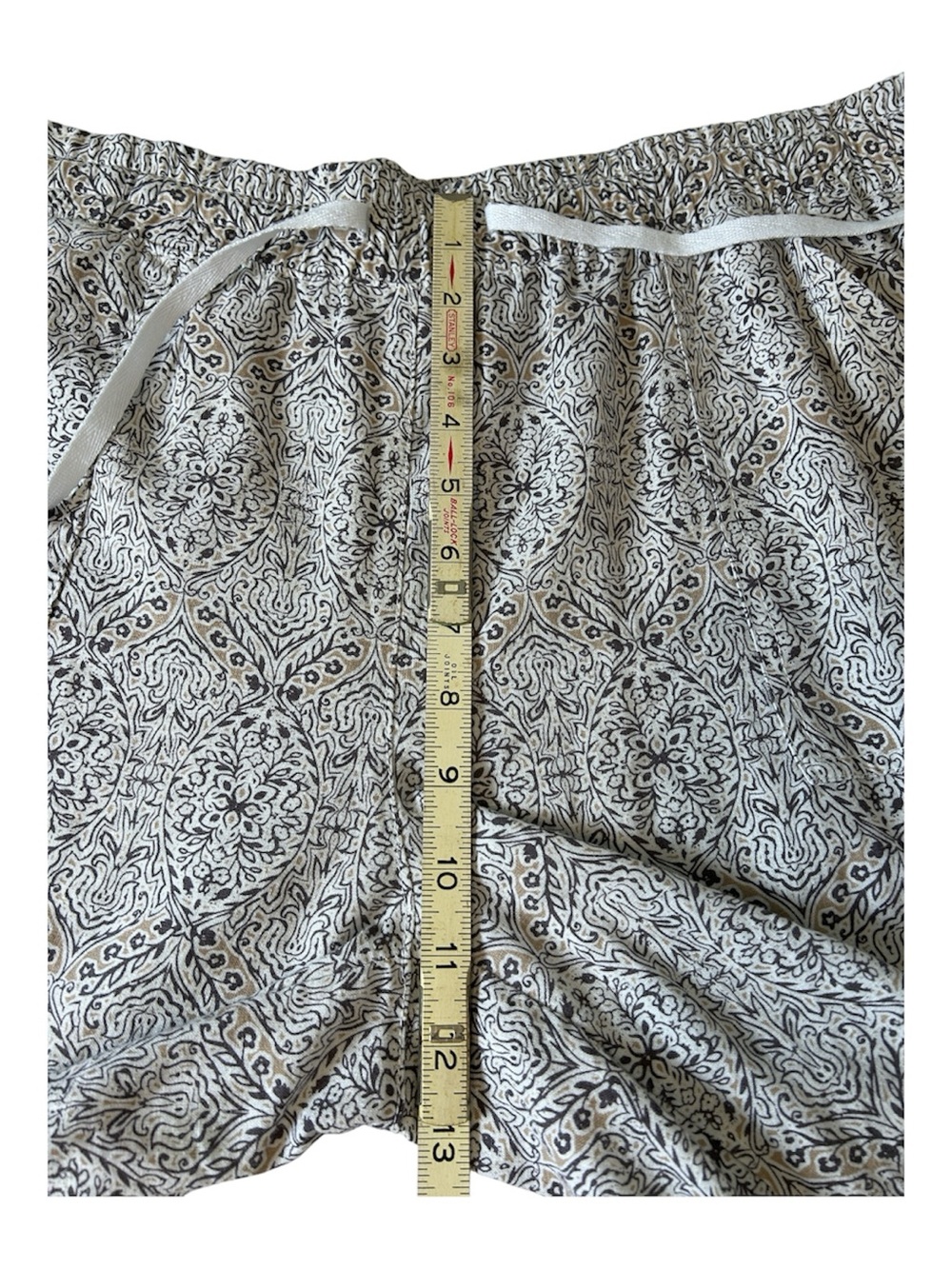 Land ‘N Sea Linen Blend Neutral Drawstring Crop Pants Size Large - Picture 8 of 9